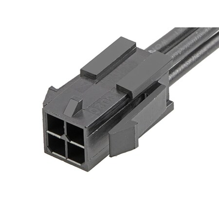 Molex Push-In Wire Connector, 18 AWG Max, 4 Port, Black, Nylon Insulation, 300 V AC/DC, 8.5 A 2147582041